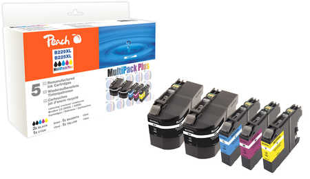 Peach Tintenpatronen-Multipack XL, 5er-Pack, kompatibel – für Brother MFC-J 5320, MFC-J 5600, MFC-J 5620 und andere