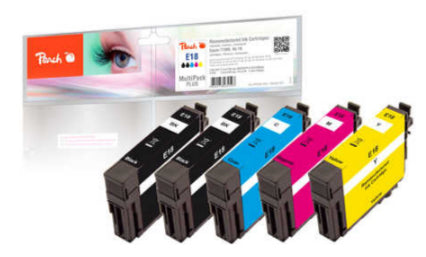Peach Epson Tintenpatronen-Multipack 18, 5er-Pack, kompatibel – für Epson XP-100, XP-200, XP-300 und andere