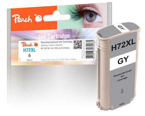 Peach 72XL Grau Tintenpatrone (Kompatibel) – 138 ml – für HP DesignJet T 1100/1120/1200, T 610/620, T 770/790