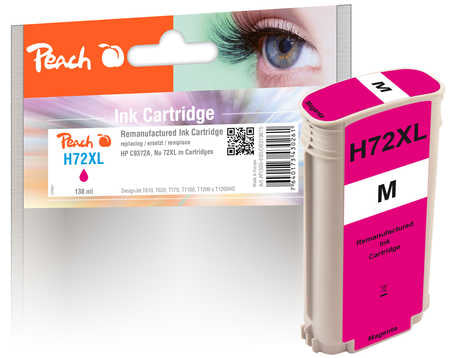 Peach 72XL Magenta Tintenpatrone (Kompatibel) – 138 ml – für HP Designjet T 1100/1120/1200 – C9372A