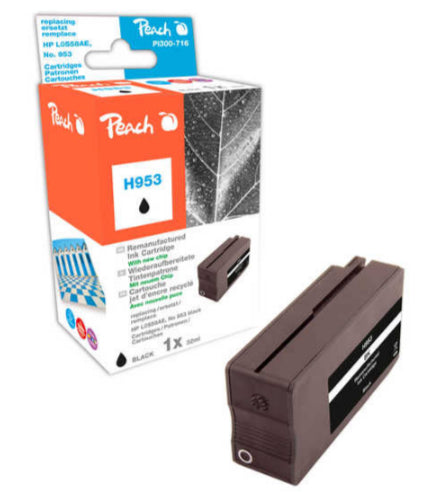 Peach L0S58AE Schwarz Tintenpatrone (Kompatibel) – 1'100 Seiten – für HP OfficeJet Pro 7700/7720/7730 …