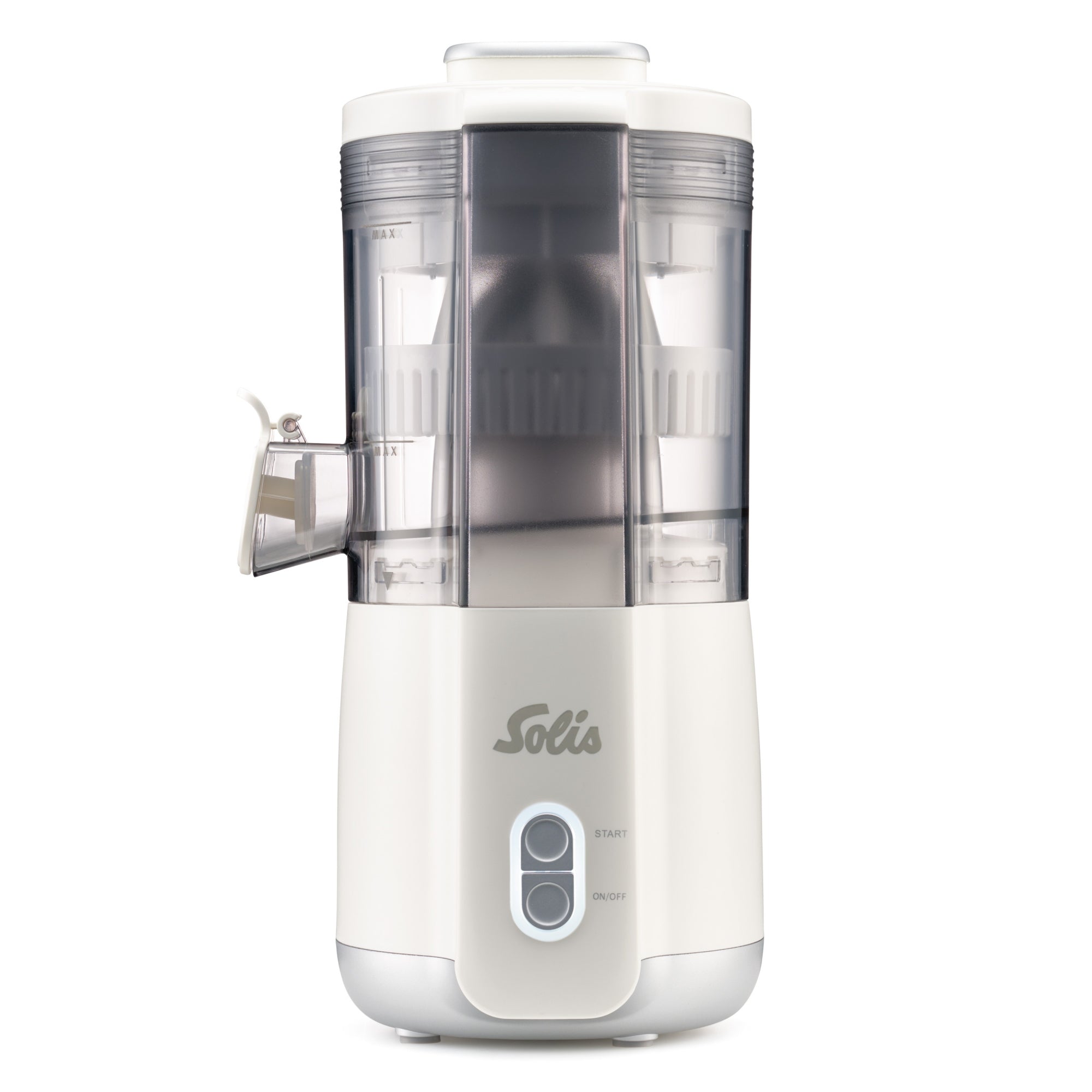 Solis Entsafter Multi JuicerMatic Typ 8455 – 0,3 l Saftbehälter, 100 W, spülmaschinenfest – weiss