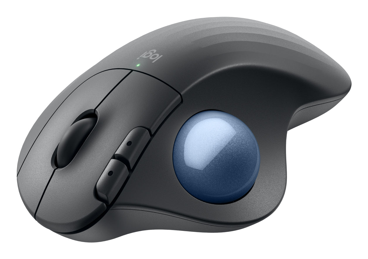 Logitech Ergo M575S Ergonomische Maus – kabellos, 5 Tasten, für Rechtshänder, Logi Bolt-Empfänger, schwarz