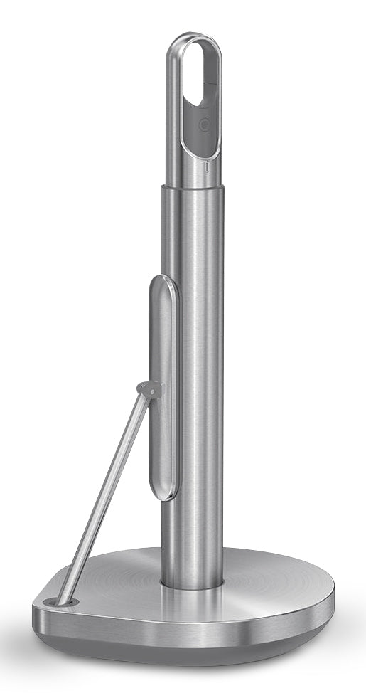 simplehuman Küchenrollenhalter Edelstahl, 20,6 × 18 × 38,1 cm, silber