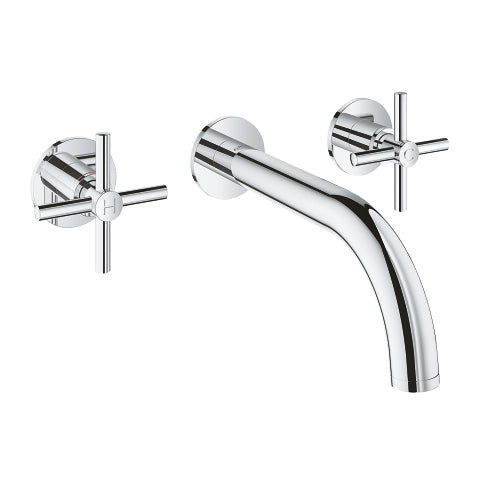 GROHE Atrio 3-Loch Waschtischbatterie – Anschluss 1/2", 169 × 79 mm, Messing, Chrom, 5,7 l/min