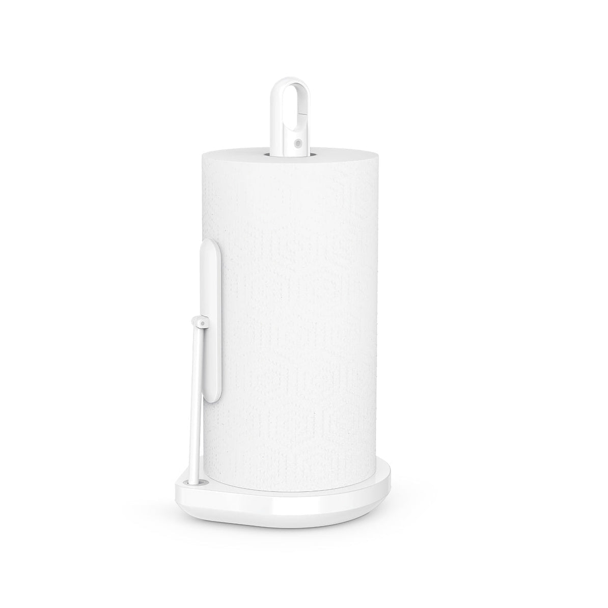 Simplehuman – Küchenrollenhalter Edelstahl, 20,6 × 18 × 38,1 cm, Weiss, für Rollen bis Ø 18 cm