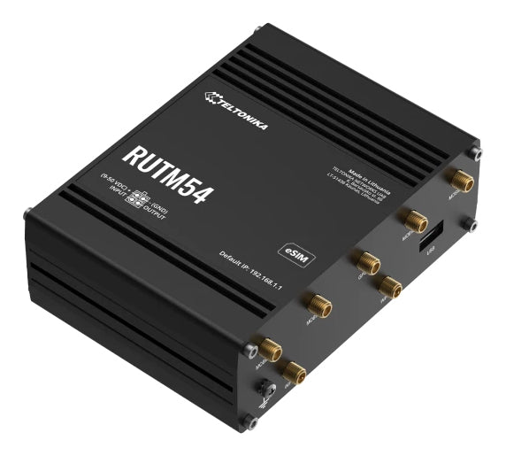 Teltonika RUTM54 WLAN-Router – 5G, Dual-SIM, Wi-Fi 5 (802.11ac), Dual-Band (2,4/5 GHz), 5× 1G