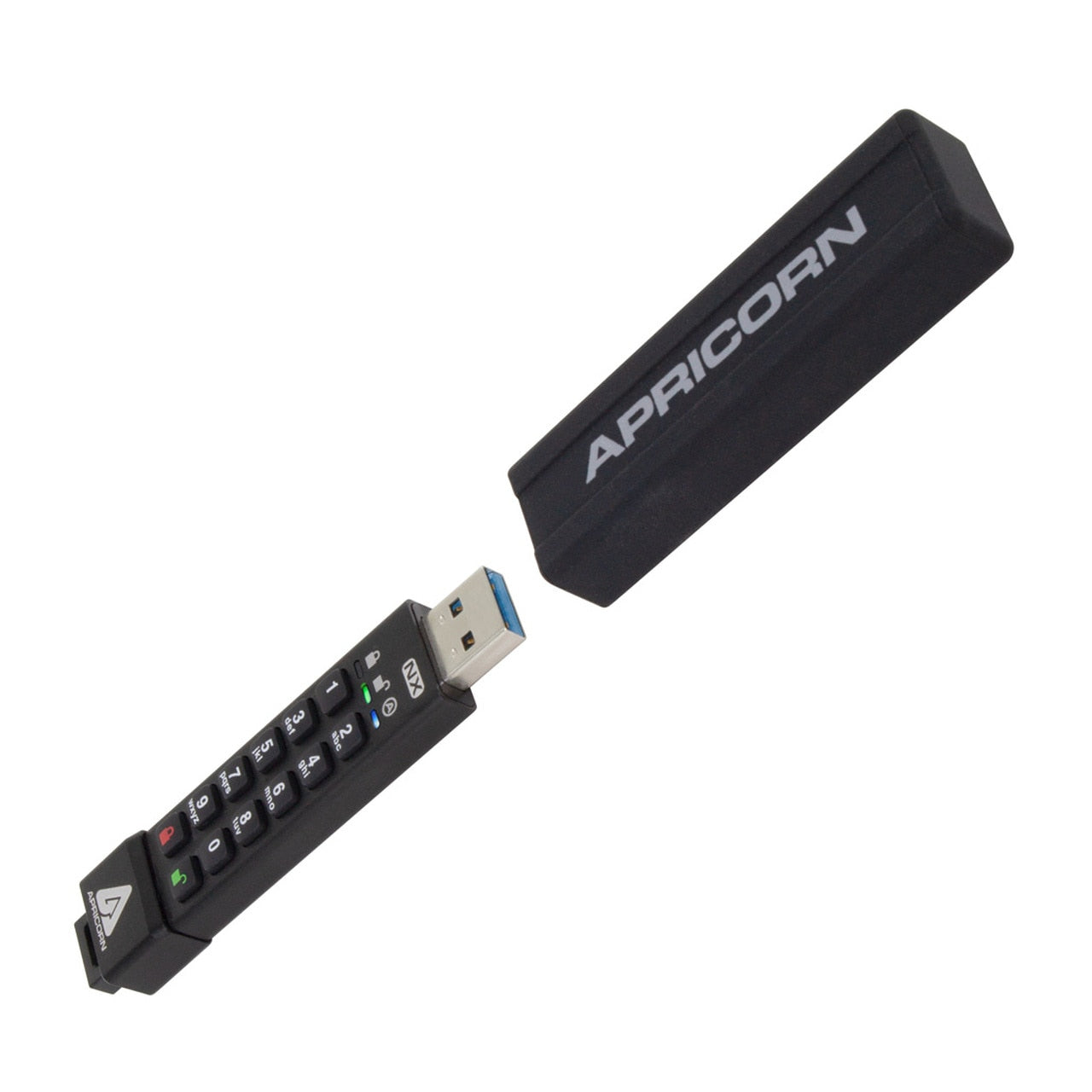 Apricorn 32GB AES XTS Secure 256-bit – USB-Stick (Kappe), USB Typ-A, USB 3.2 Gen 1, hardwareverschlüsselt, IP6