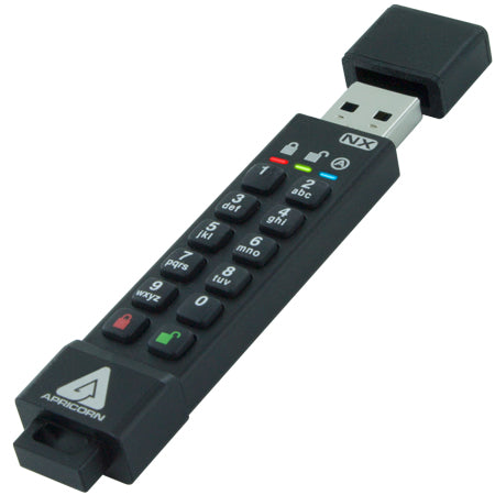Apricorn 64GB AES XTS Secure 256-bit – USB 3.2 Gen 2 Typ-A, IP67, Fingerabdruck, Passwortschutz