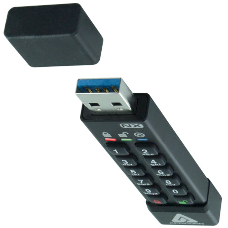 Apricorn 64GB AES XTS Secure 256-bit – USB 3.2 Gen 2 Typ-A, IP67, Fingerabdruck, Passwortschutz