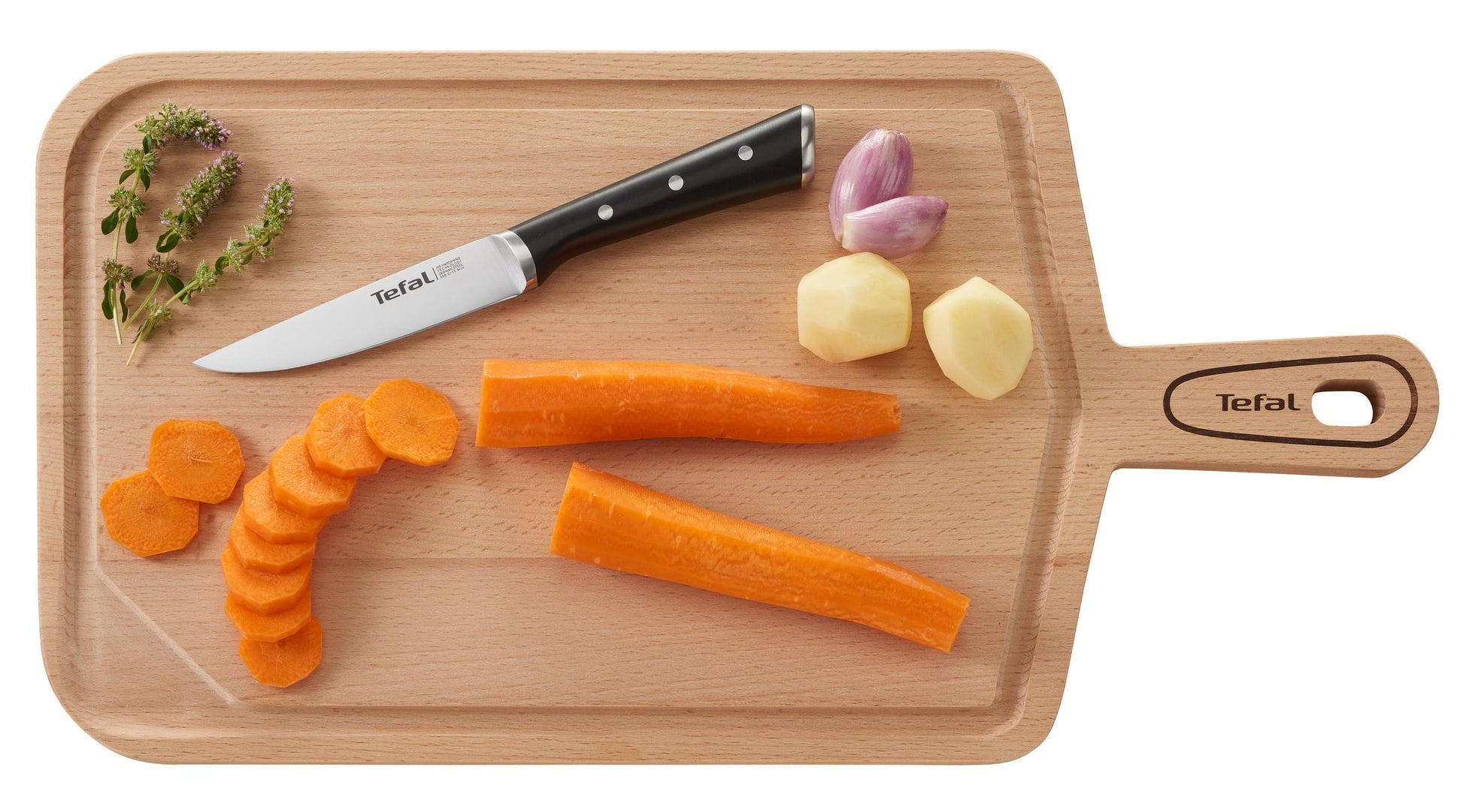 Tefal INGENIO ICE FORCE Messerblock – Edelstahl, schwarz, 5 Stk.