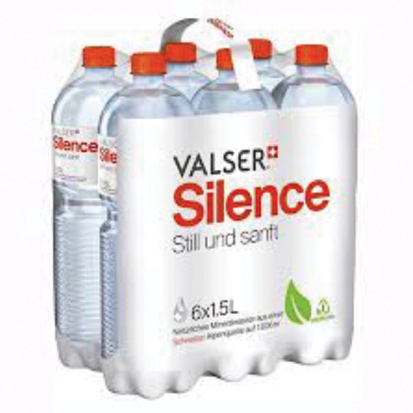 Valser Silence – 6 × 1,5 l, PET-Flasche, Mineralwasser