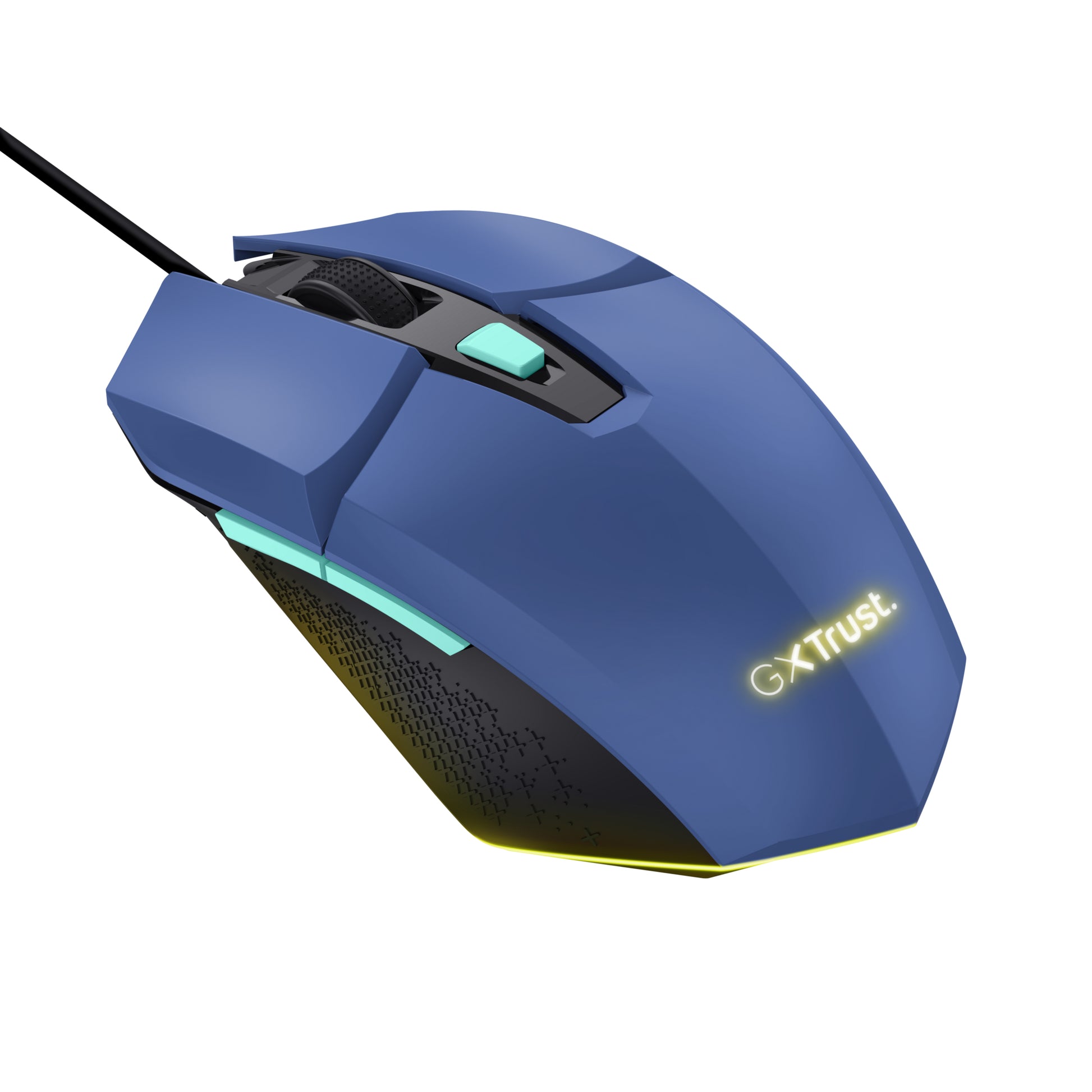 Trust GXT109 Felox – Gaming-Maus – Kabelgebunden (USB-A), 6400 DPI, RGB-Beleuchtung, beidhändig, Blau