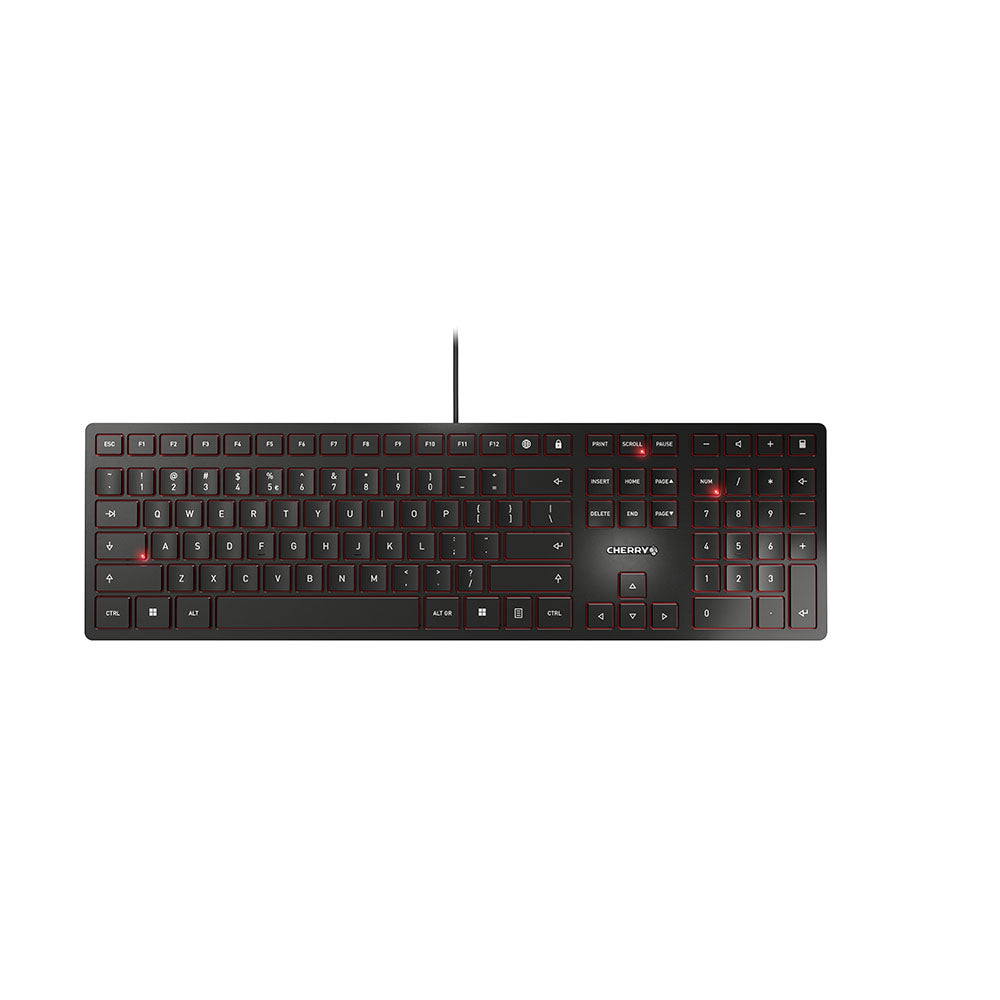 CHERRY KC 6000 SLIM – Tastatur, kabelgebunden, US-Layout (EN), Schwarz