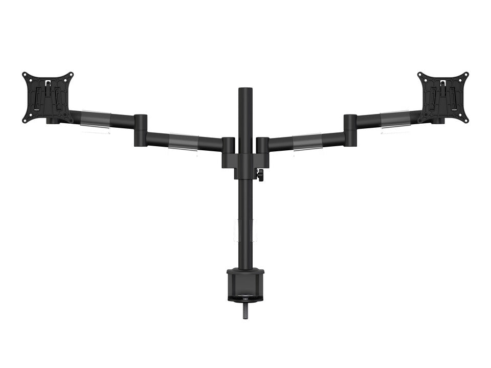 Multibrackets Monhalt Office 5853 – Monitorarm, Dual, bis 30", VESA 100 × 100 mm, 8 kg, drehbar, schwarz