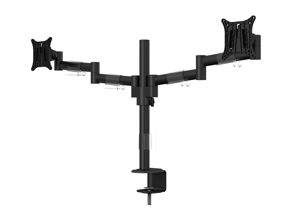 Multibrackets Monhalt Office 5853 – Monitorarm, Dual, bis 30", VESA 100 × 100 mm, 8 kg, drehbar, schwarz