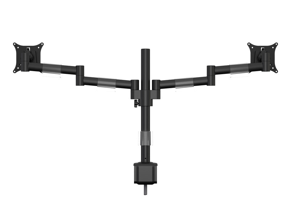 Multibrackets Monhalt Office 5853 – Monitorarm, Dual, bis 30", VESA 100 × 100 mm, 8 kg, drehbar, schwarz