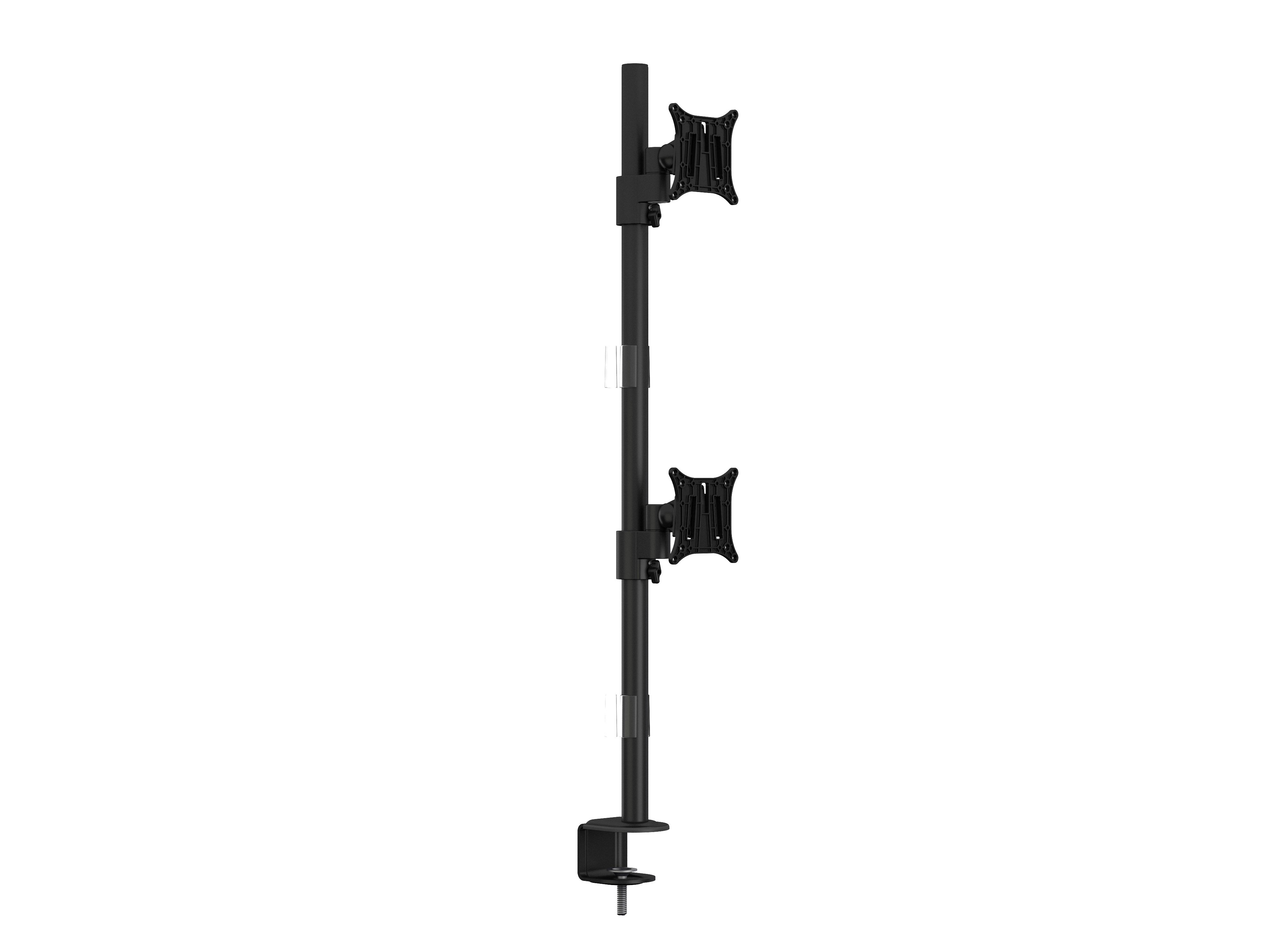Multibrackets Monhalt Office 5877 – Monitorhalterung, Dual, bis 30", VESA 100 × 100 mm, 8 kg, drehbar, schwarz