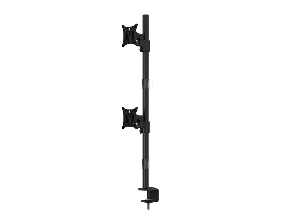 Multibrackets Monhalt Office 5877 – Monitorhalterung, Dual, bis 30", VESA 100 × 100 mm, 8 kg, drehbar, schwarz