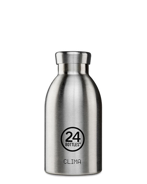 24Bottles Trinkflasche Clima – 3,3 dl – Edelstahl, isoliert, Schraubverschluss – Stahl