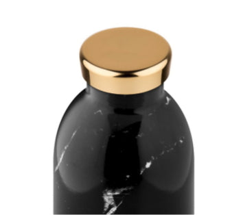 24Bottles Trinkflasche Clima – 8,5 dl – Edelstahl, isoliert, Schraubverschluss – Schwarz Marmor
