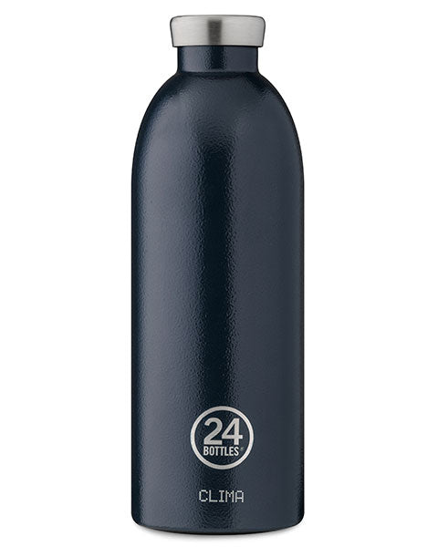 24Bottles Trinkflasche Clima – 8,5 dl – Edelstahl, isoliert, Schraubverschluss – Tiefblau