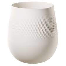 Villeroy & Boch Collier Vase – Ø 12,5 × 14 cm – Porzellan, weiss