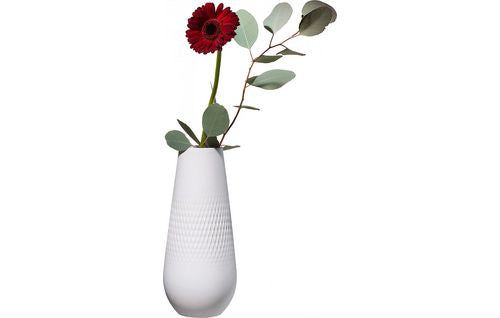 Villeroy & Boch Collier Vase – 11,5 × 26 × 11,5 cm – Porzellan, weiss