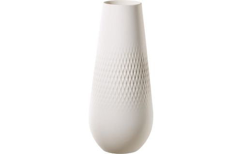 Villeroy & Boch Collier Vase – 11,5 × 26 × 11,5 cm – Porzellan, weiss
