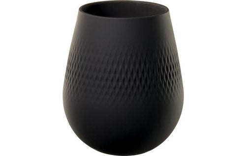 Villeroy & Boch Collier Vase – Ø 12,5 × 14 cm – Porzellan, Schwarz