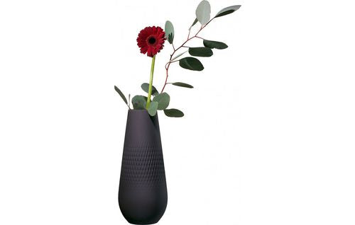 Villeroy & Boch Becherförmige Vase, Porzellan, schwarz, 11,5 × 26 cm – Collier – CE