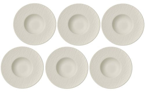 Villeroy & Boch 10-4240-2790 Pastateller – Porzellan, weiss, mikrowellengeeignet, spülmaschinenfest, 6 Stück