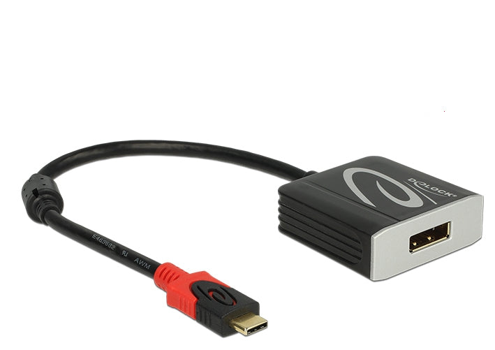 DeLOCK 63312 Adapter USB-C zu DisplayPort – 4096 × 2160, 0,15 m, DisplayPort 1.2, Schwarz