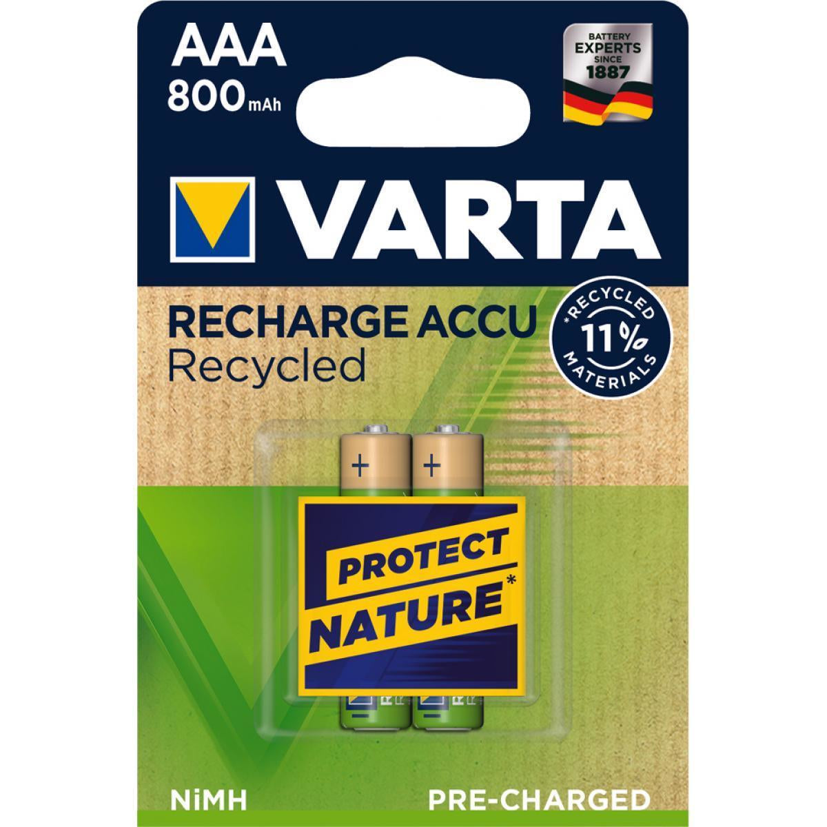 Varta AAA Akkus, NiMH, 800 mAh, 1,2 V – 2 Stk.