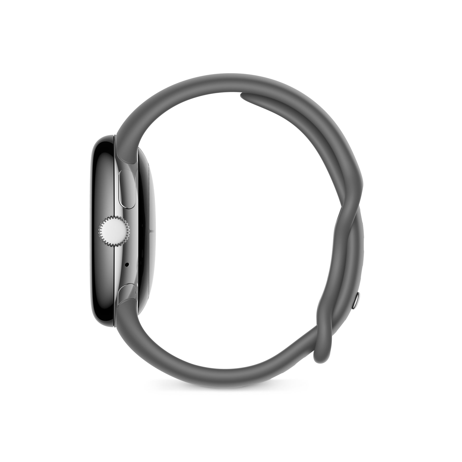 Google Pixel Watch – Smartwatch – 41 mm, GPS, AMOLED, Gorilla Glass 5, 5 ATM, Silber/Charcoal, Bandgrösse S/L