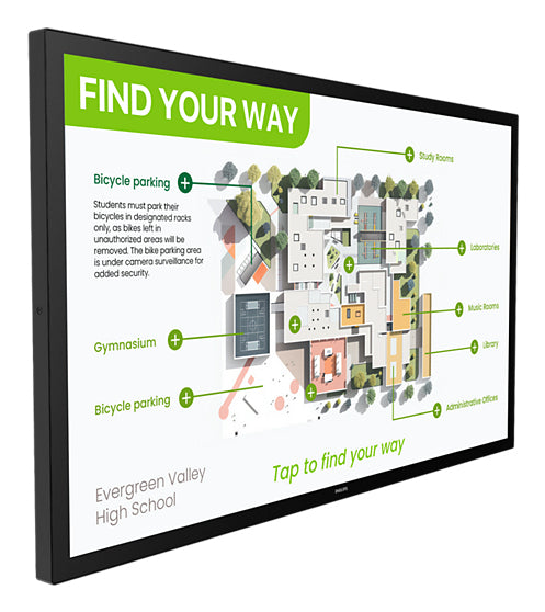 Philips T-Line 55BDL3751T/00 – Interaktives Touch-Display, 55", Ultra HD 4K, 500 cd/m², 24/7, Android