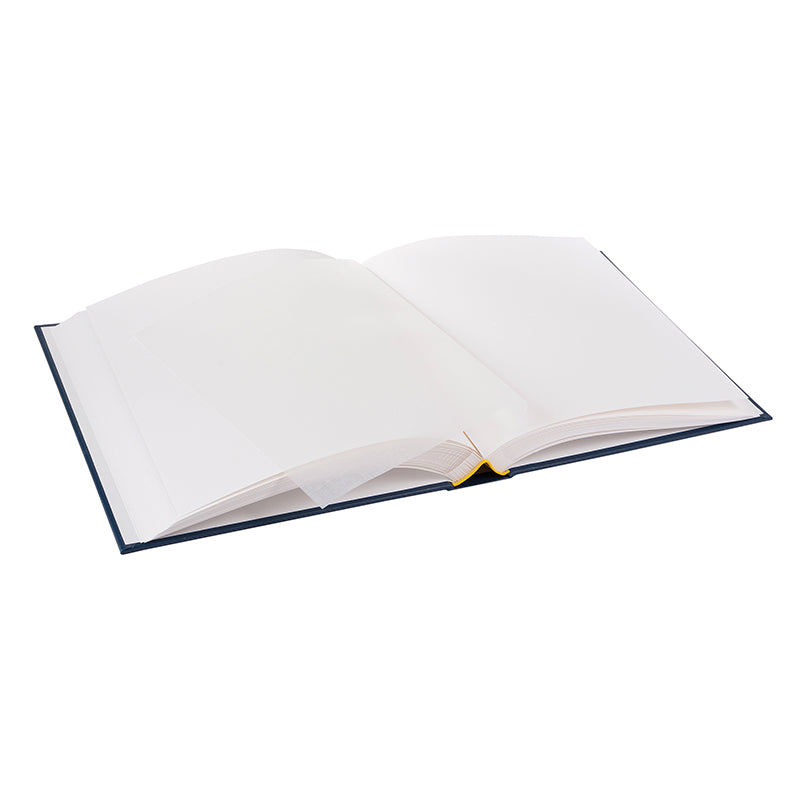 Goldbuch Milano – Fotobuch, gebunden, 100 Seiten, weiss, 30 × 31 cm, Kunstleder, blau, mit Pergamin