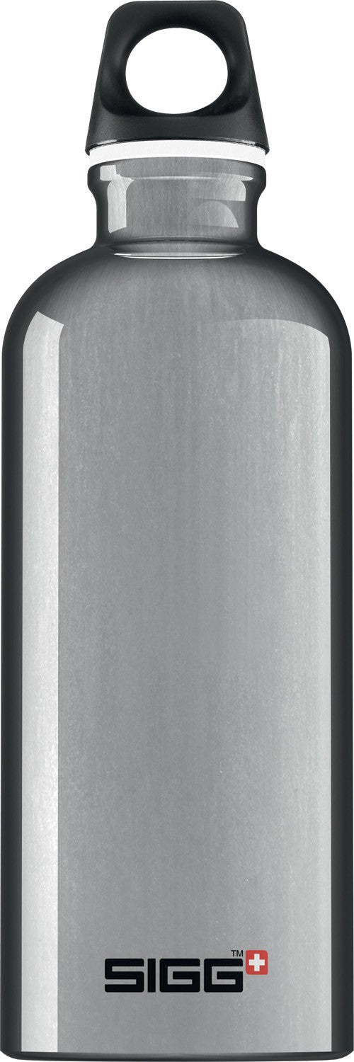 SIGG Traveller Trinkflasche 600 ml – Aluminium, Schraubverschluss, Silber