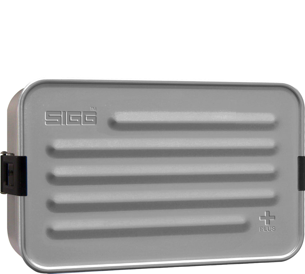 SIGG Lunchbox 1,4 L, 14,5 × 22,9 × 6 cm, Aluminium (recycelt)/Polypropylen (PP), schwarz