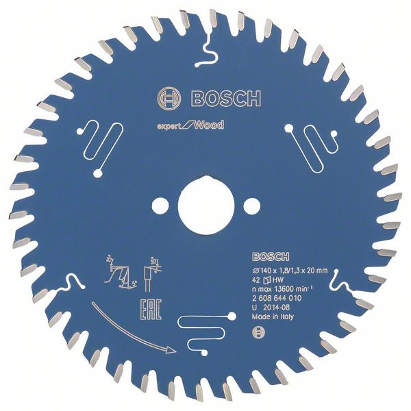 Bosch Professional Expert for Wood Kreissägeblatt 140 × 20 × 1,8 mm, 42 Zähne – für Holz – 1 Stück – ATB