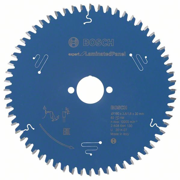 Bosch Professional – Kreissägeblatt, 60 Zähne, 2 608 644 130, 190 mm × 30 mm × 1,6 mm