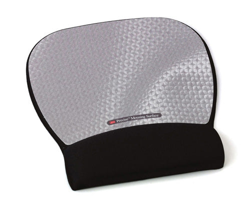 3M Mausmatte mit Handgelenkauflage – für Maus – Gel, rutschfest – 221×234×20 mm – Silber