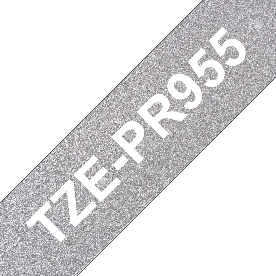 Brother Schriftband – 24 mm × 8 m, silber, weiss