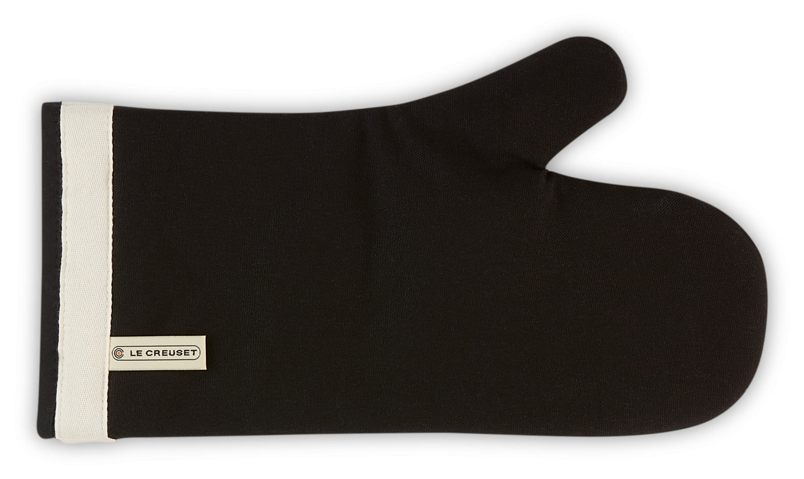 Le Creuset Ofenhandschuh 18 × 35,5 × 1 cm, Baumwolle, Schwarz