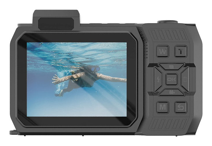 AgfaPhoto WP9500 – Unterwasserkamera, wasserdicht bis 3 m, 18× optischer Zoom, 24 MP, 4K, schwarz