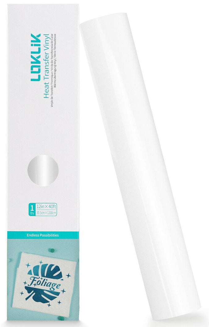 LOKLiK Aufbügelfolie Weiss – matt, 30,5 cm × 12 m, für Loklik Crafter