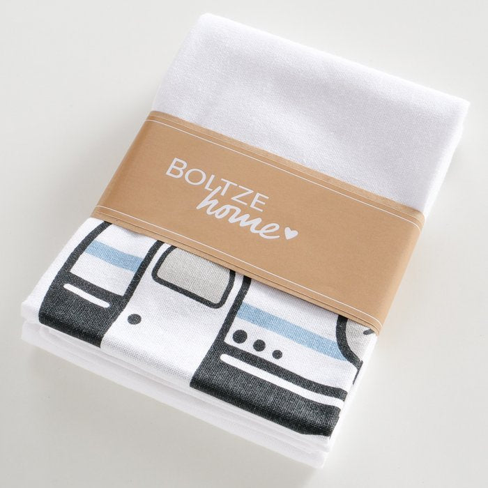 Boltze Küchentücher Camper – assortiert – 70 × 50 cm – Baumwolle – 2er-Set