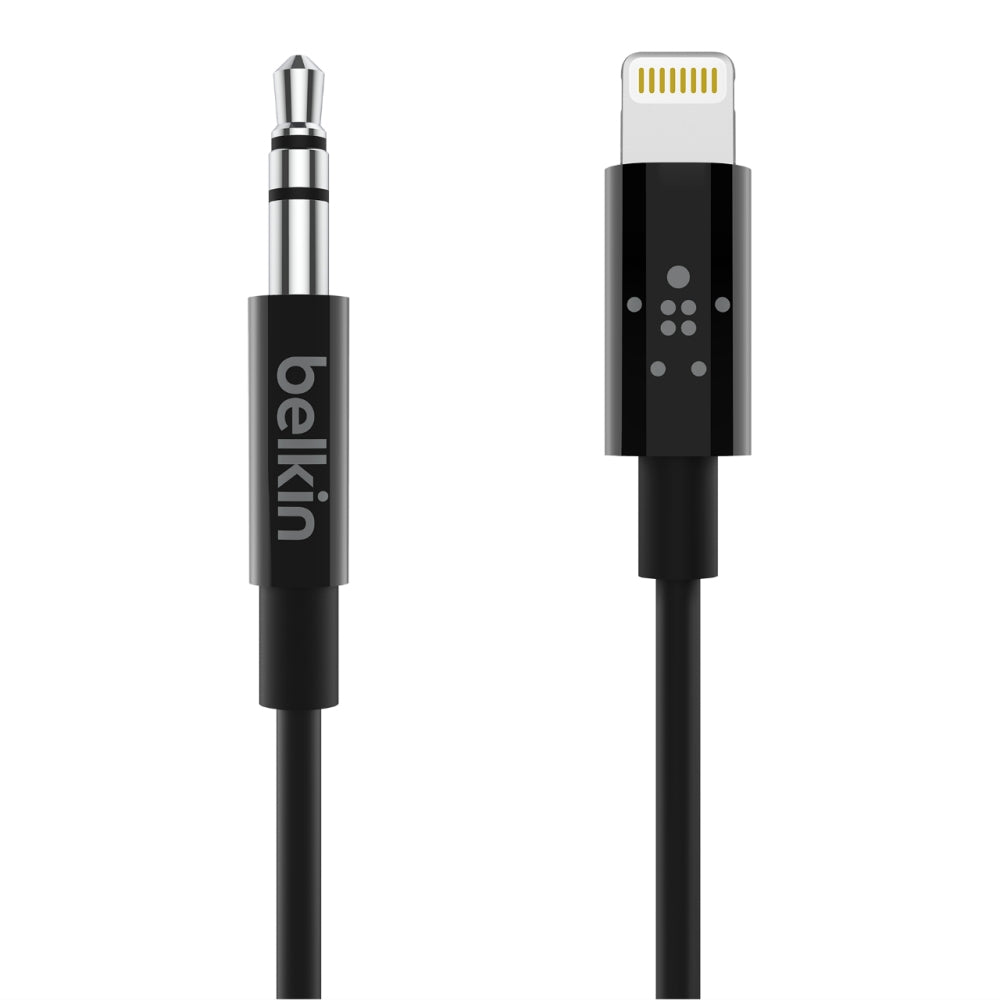 Belkin Audio-Adapterkabel Lightning (Stecker) auf 3,5 mm Klinke (Stecker) – 0,9 m, schwarz