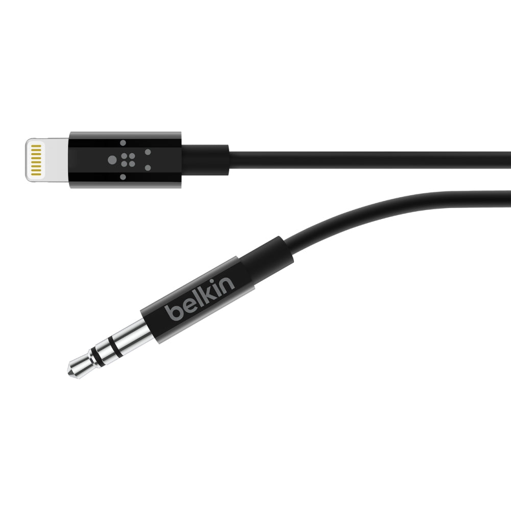 Belkin Audio-Adapterkabel Lightning (Stecker) auf 3,5 mm Klinke (Stecker) – 0,9 m, schwarz
