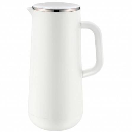 WMF Thermoskanne – 1 l, Edelstahl, Weiss, Vakuumisoliert, Deckel, Auslaufsicher